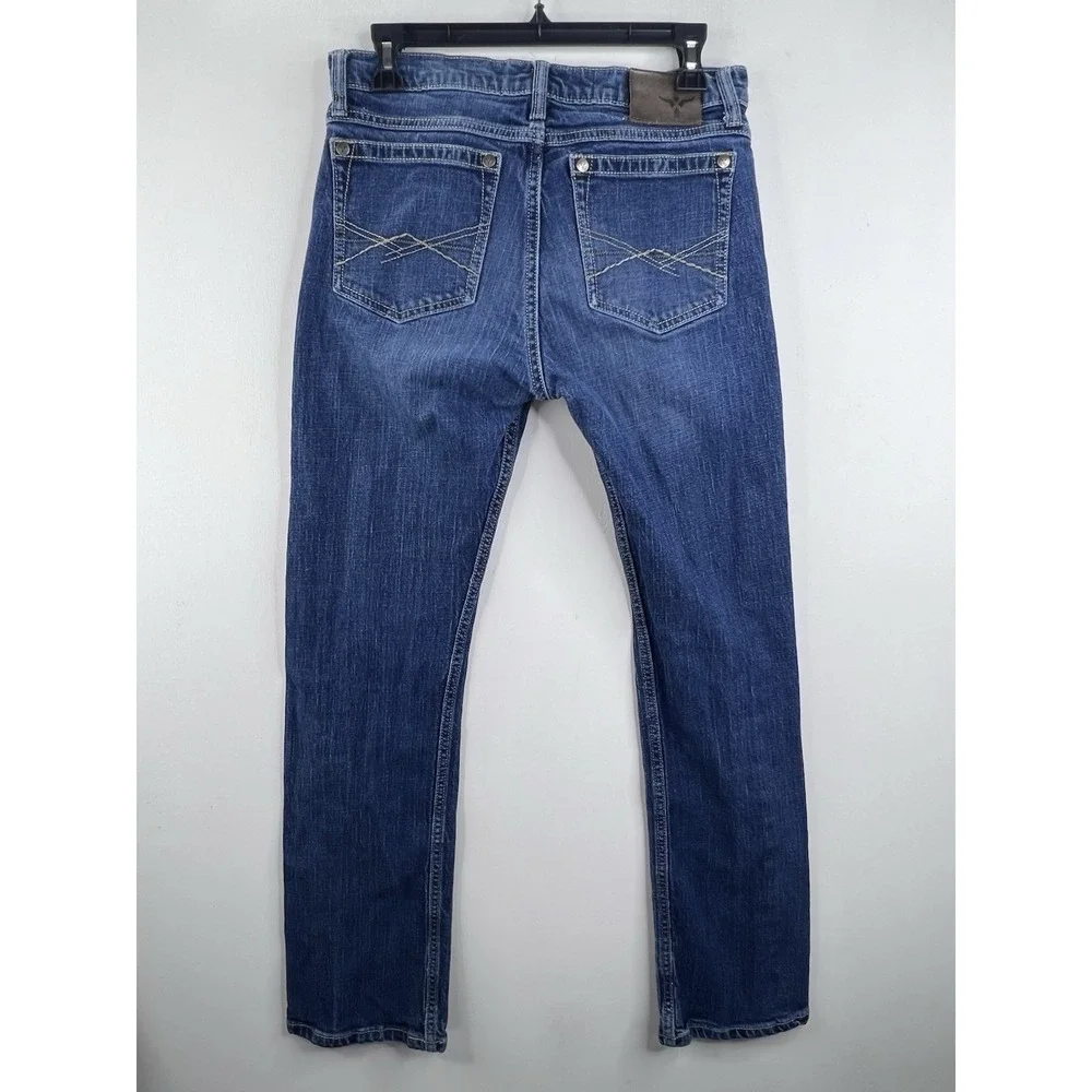 Wrangler 20X Jeans Men's Size 30x29 Straight‎ Style 44 Whiskered Med Wash Blue